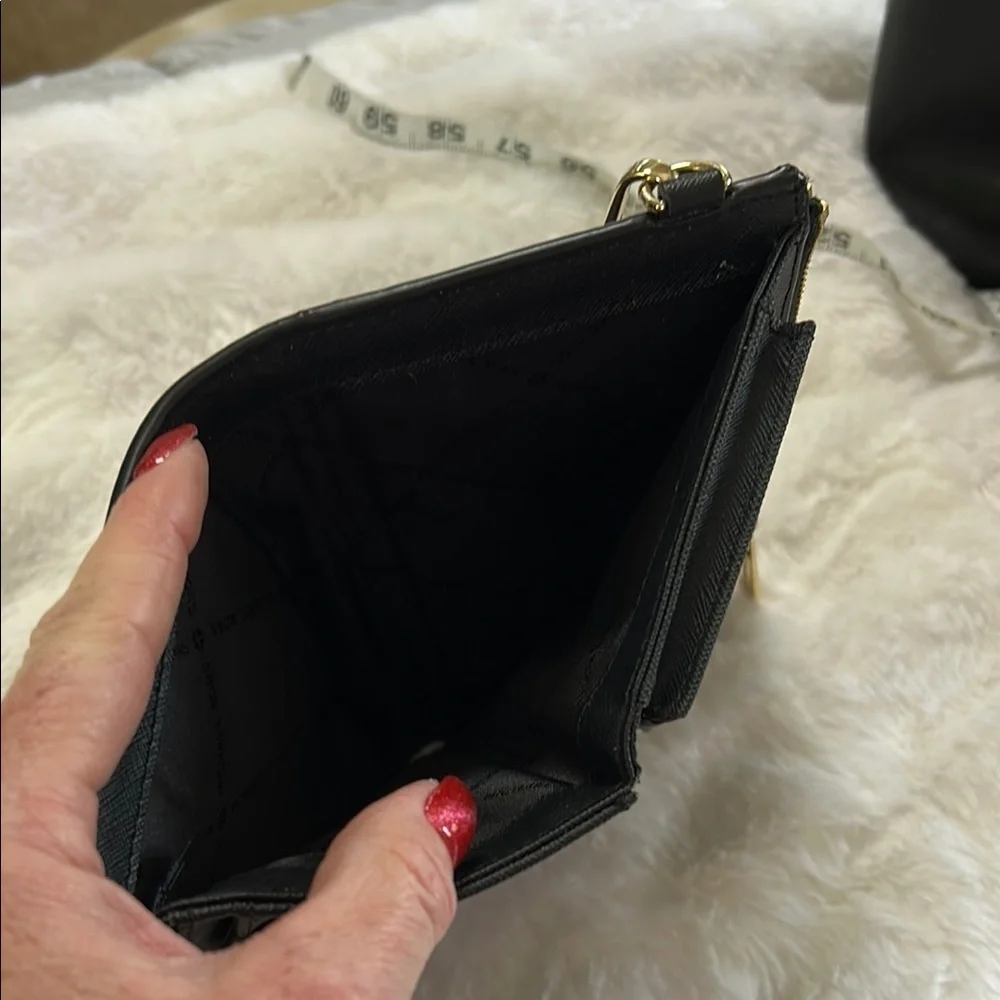 Michael Kors Black Structured Tote Bag and Wallet BUNDLE!!!!